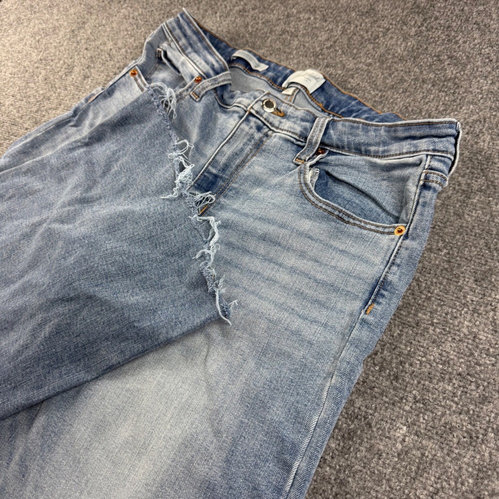 Universal Thread Wide Leg Jeans 16R Blue High Rise Everyday Raw Hem Womens